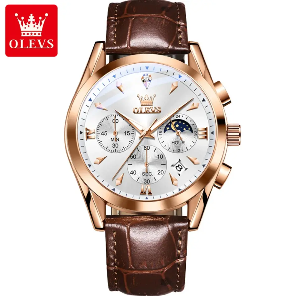 Olevs Men's Watch 3609 - Image 13