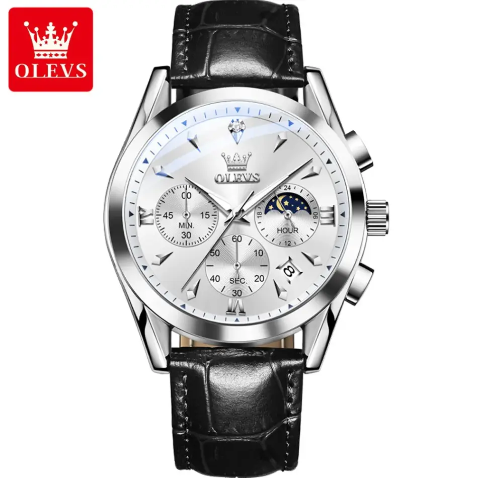 Olevs Men's Watch 3609 - Image 7