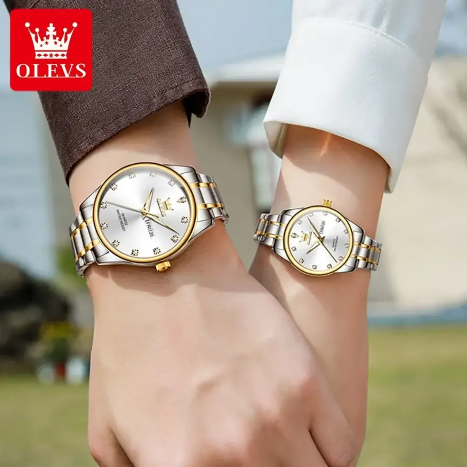 Olevs Couple Watch 3612 - Image 2