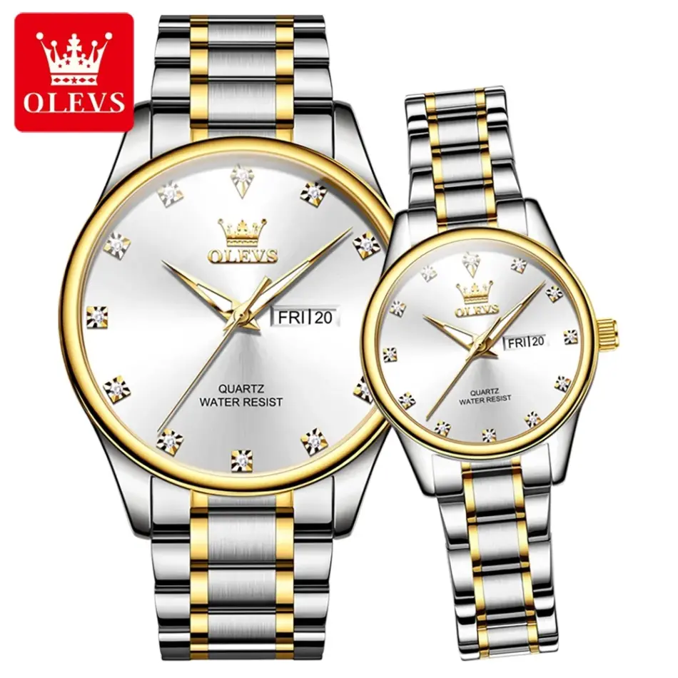 Olevs Couple Watch 3612 - Image 5