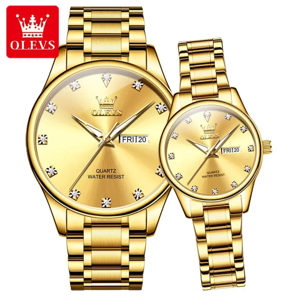 Olevs Couple Watch 3612 - Image 7