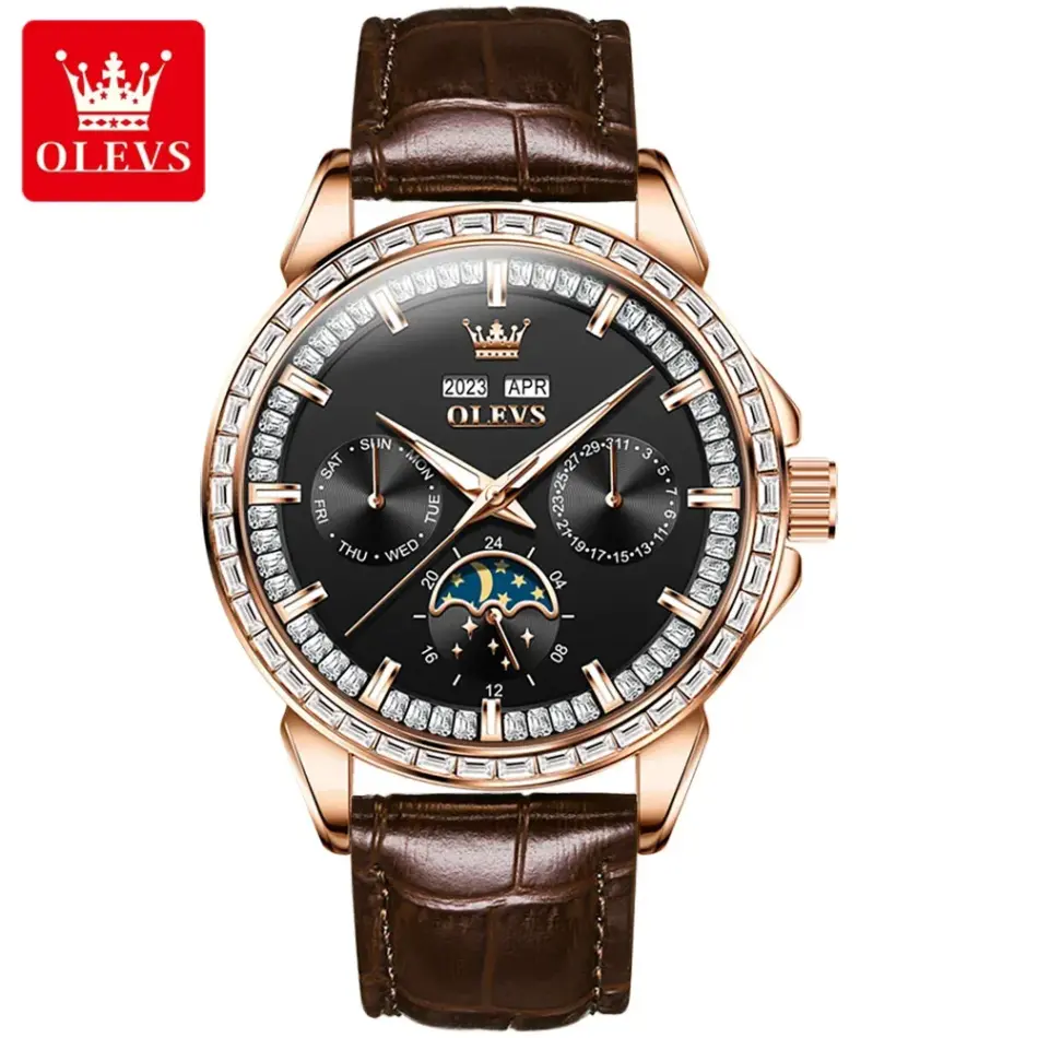 Olevs Men's Watch 6695 - Image 10