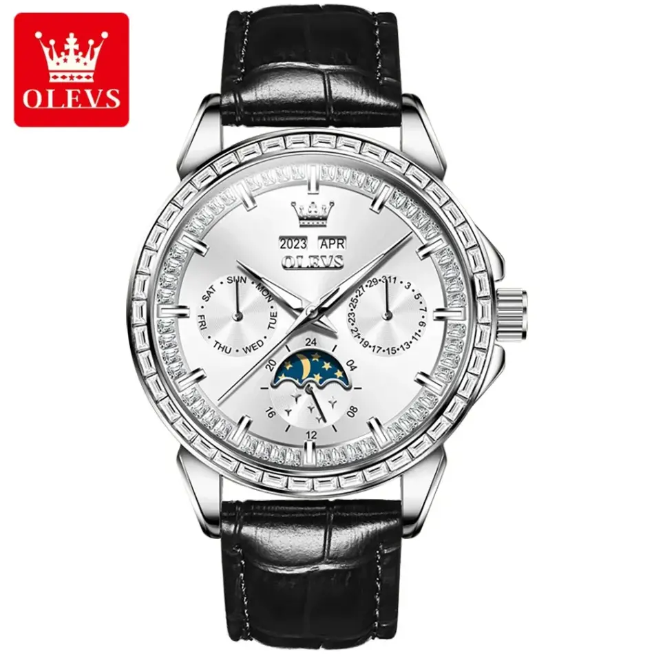 Olevs Men's Watch 6695 - Image 7