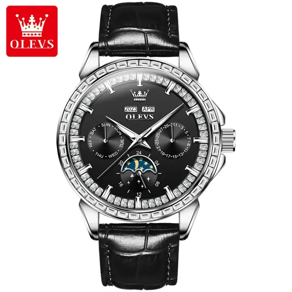 Olevs Men's Watch 6695 - Image 8