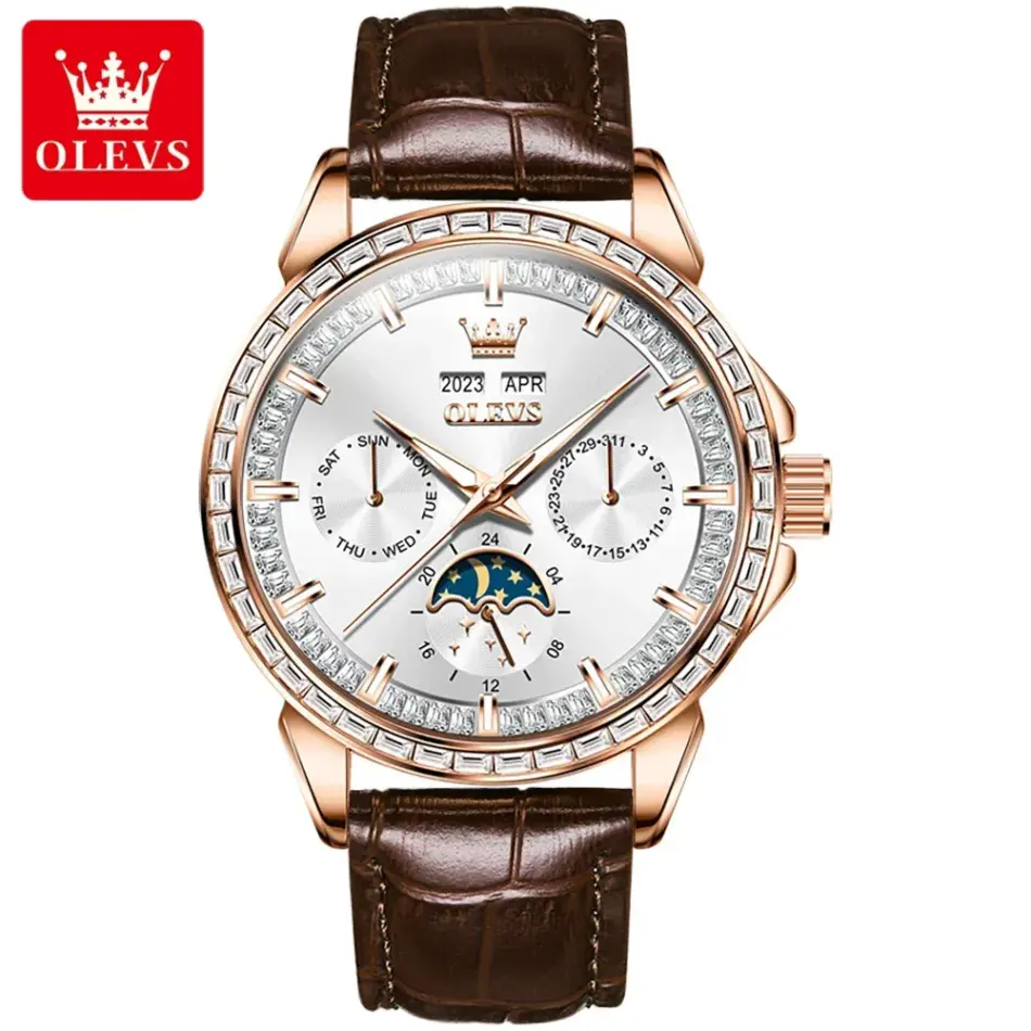 Olevs Men's Watch 6695 - Image 9