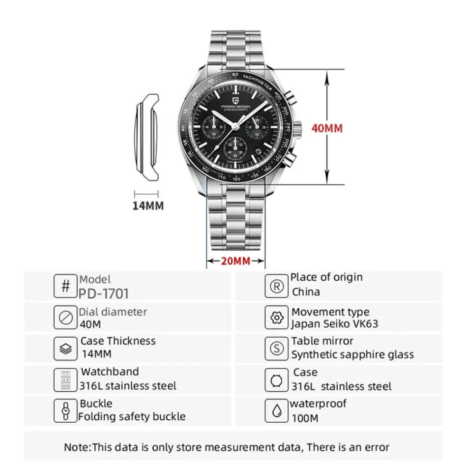 Pagani Design Men’s Watch 1701 - Image 6