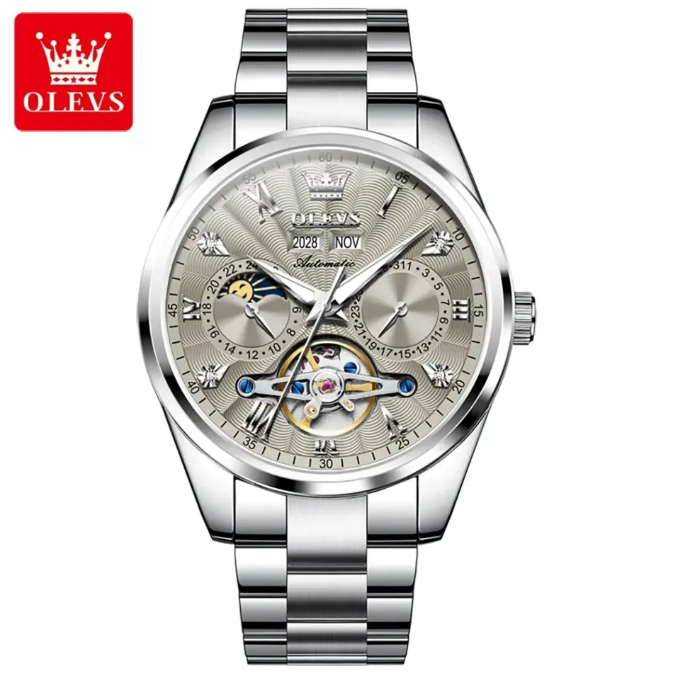 Olevs Men's Watch 7028 - Image 9