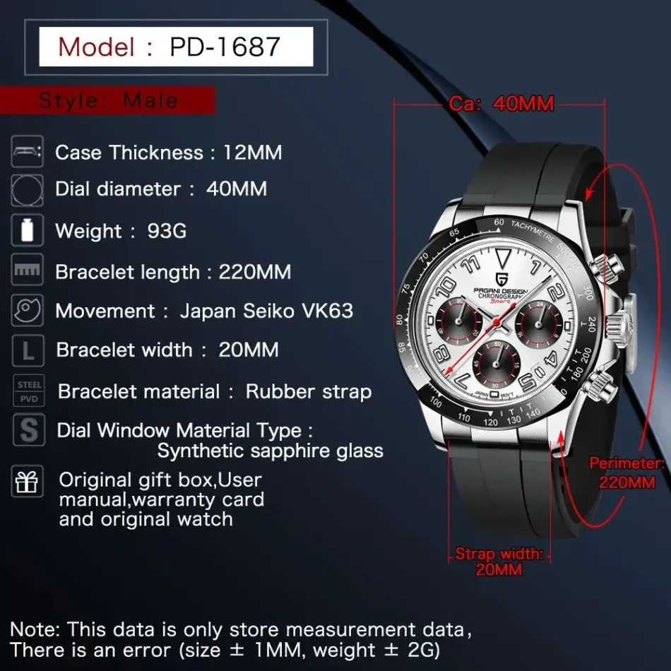 Pagani Design Men’s Watch 1687 - Image 3