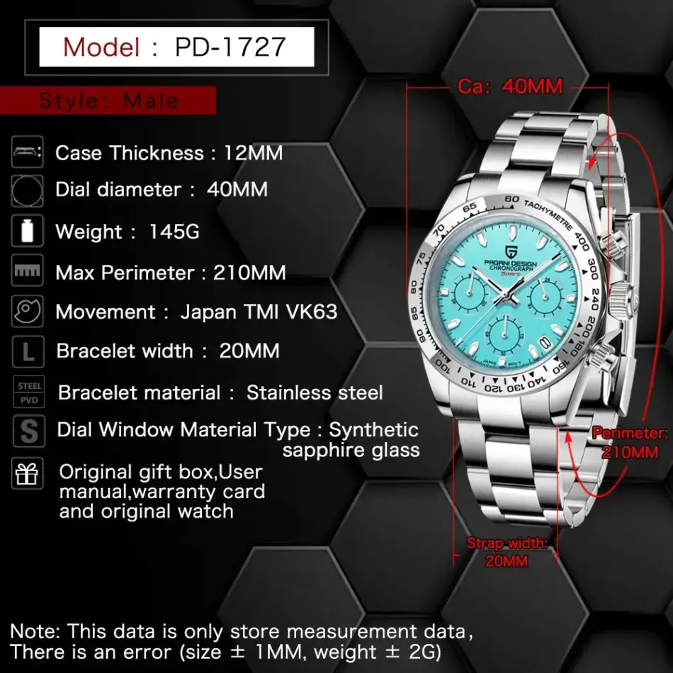 Pagani Design Men’s Watch 1727 - Image 6