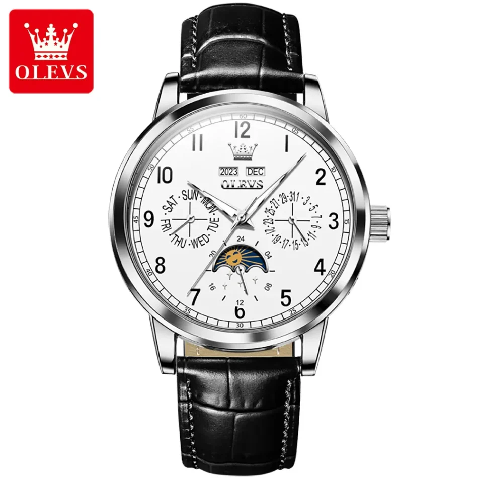 Olevs Men's Watch 6698 - Image 7