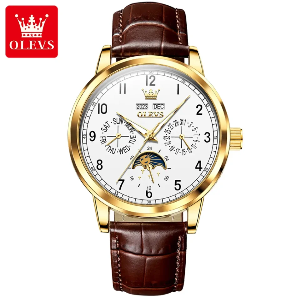 Olevs Men's Watch 6698 - Image 8