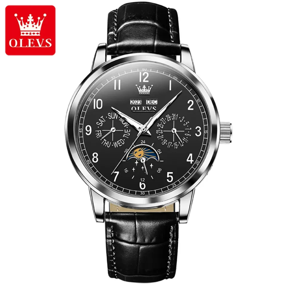 Olevs Men's Watch 6698 - Image 9