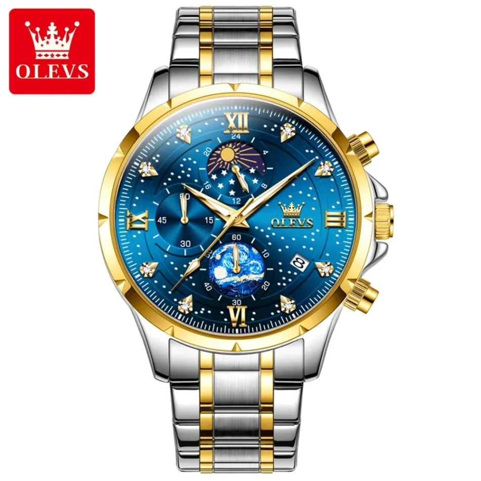 Olevs Men's Watch 9807 - Image 13