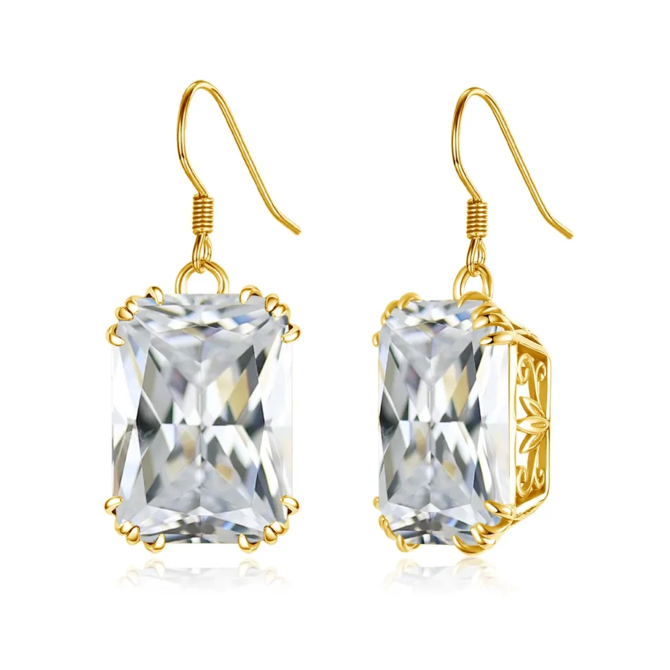 Square Synthetic Stone Drop Earrings - Image 17