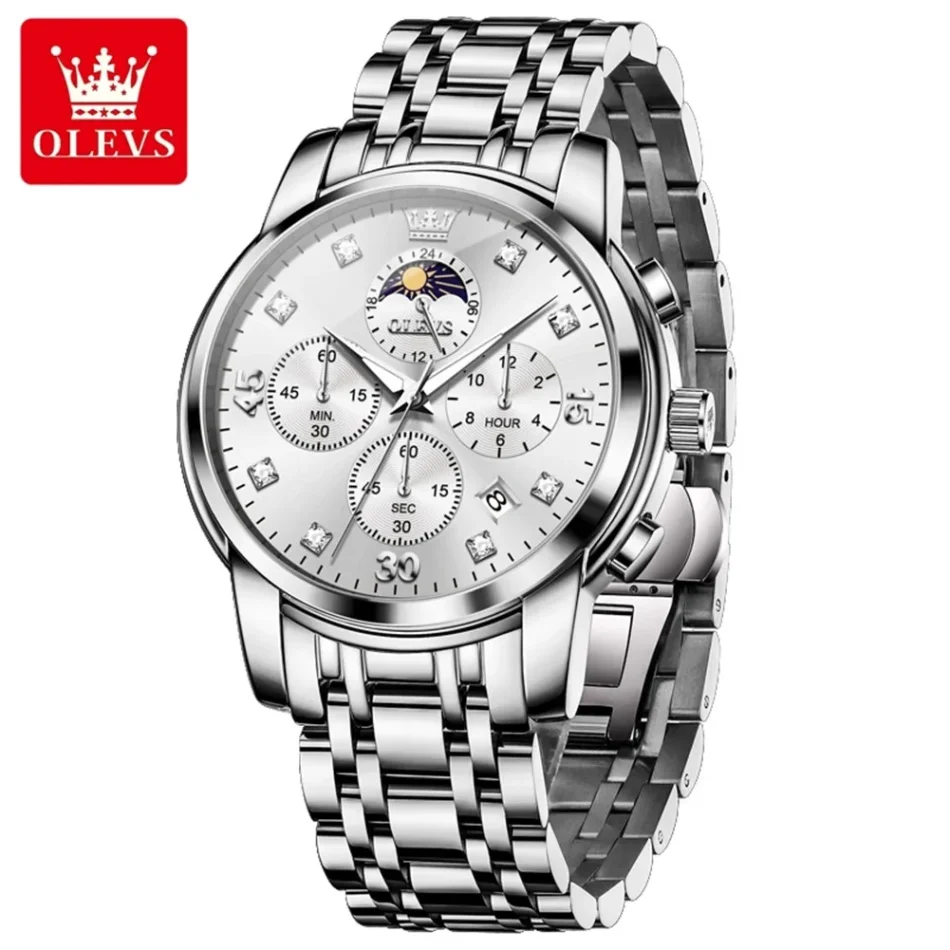 Olevs Men's Watch 3652 - Image 7