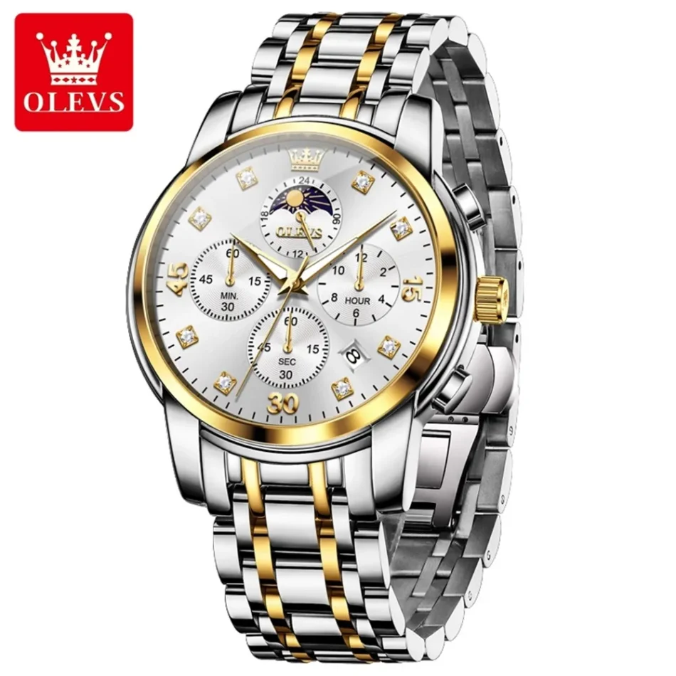 Olevs Men's Watch 3652 - Image 9