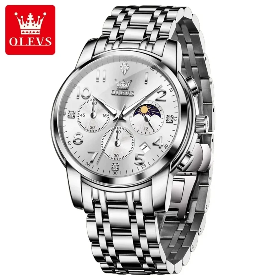 Olevs Men's Watch 3628 - Image 8