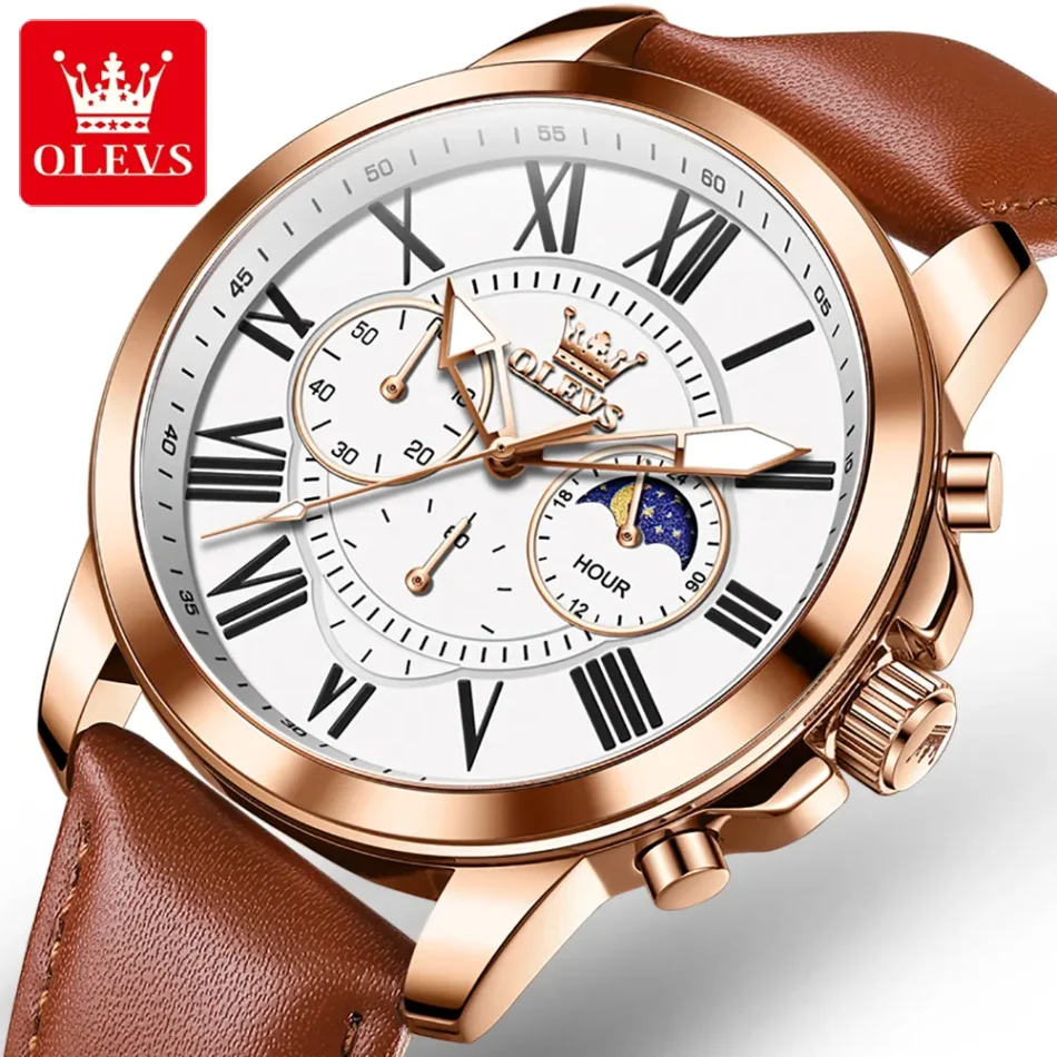 Olevs Men's Watch 3632 - Image 3