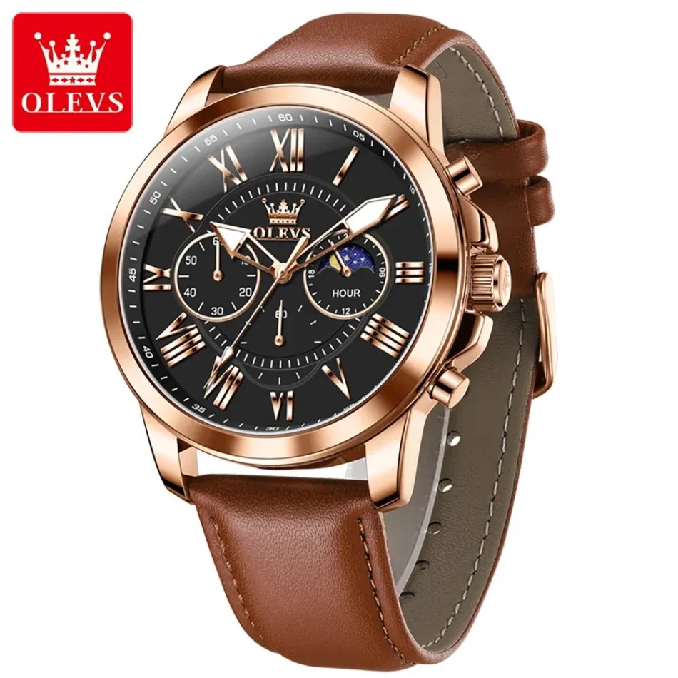 Olevs Men's Watch 3632 - Image 9