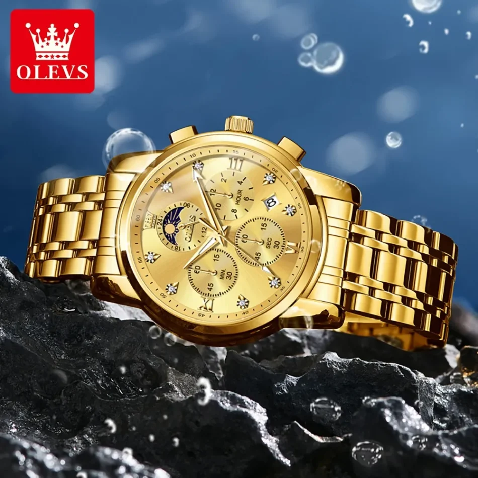 Olevs Men's Watch 3655 - Image 3