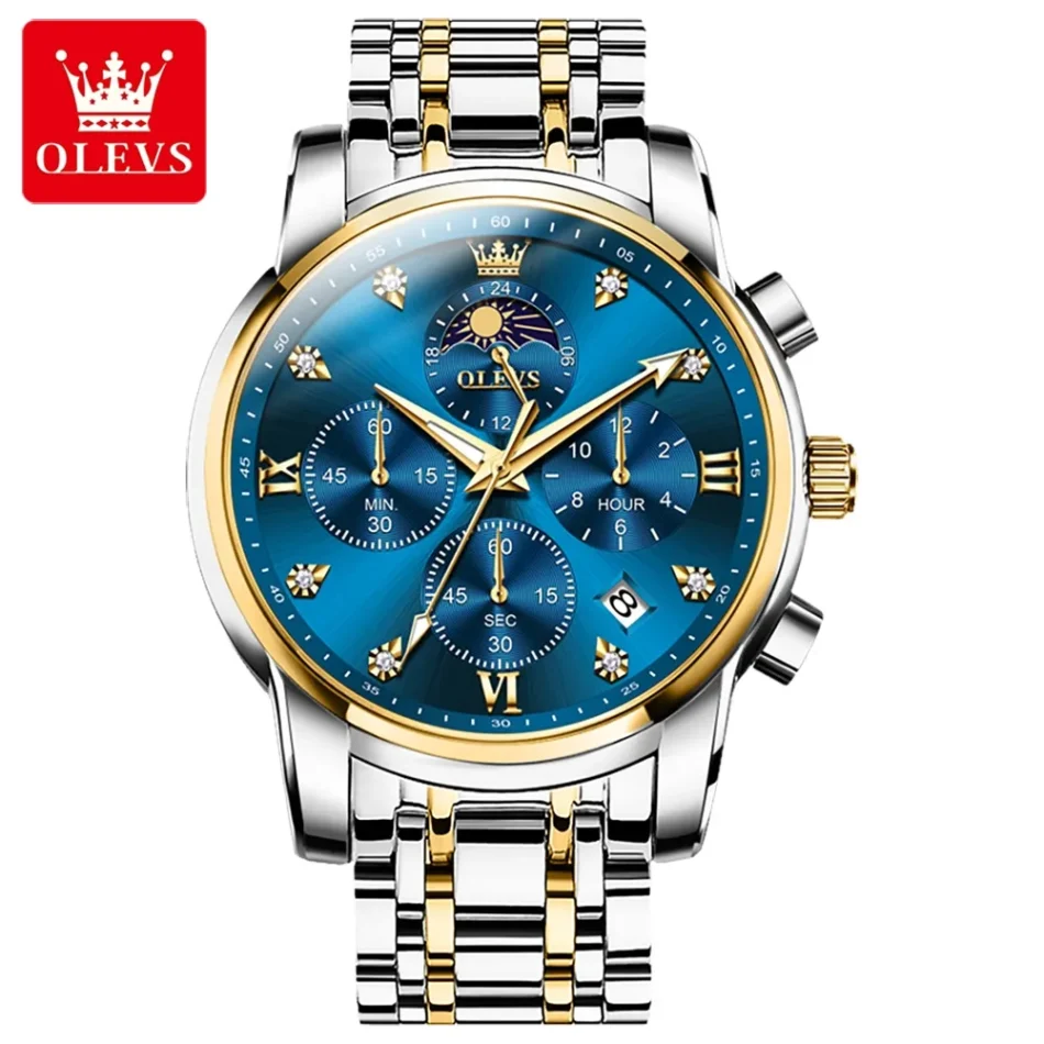 Olevs Men's Watch 3655 - Image 8