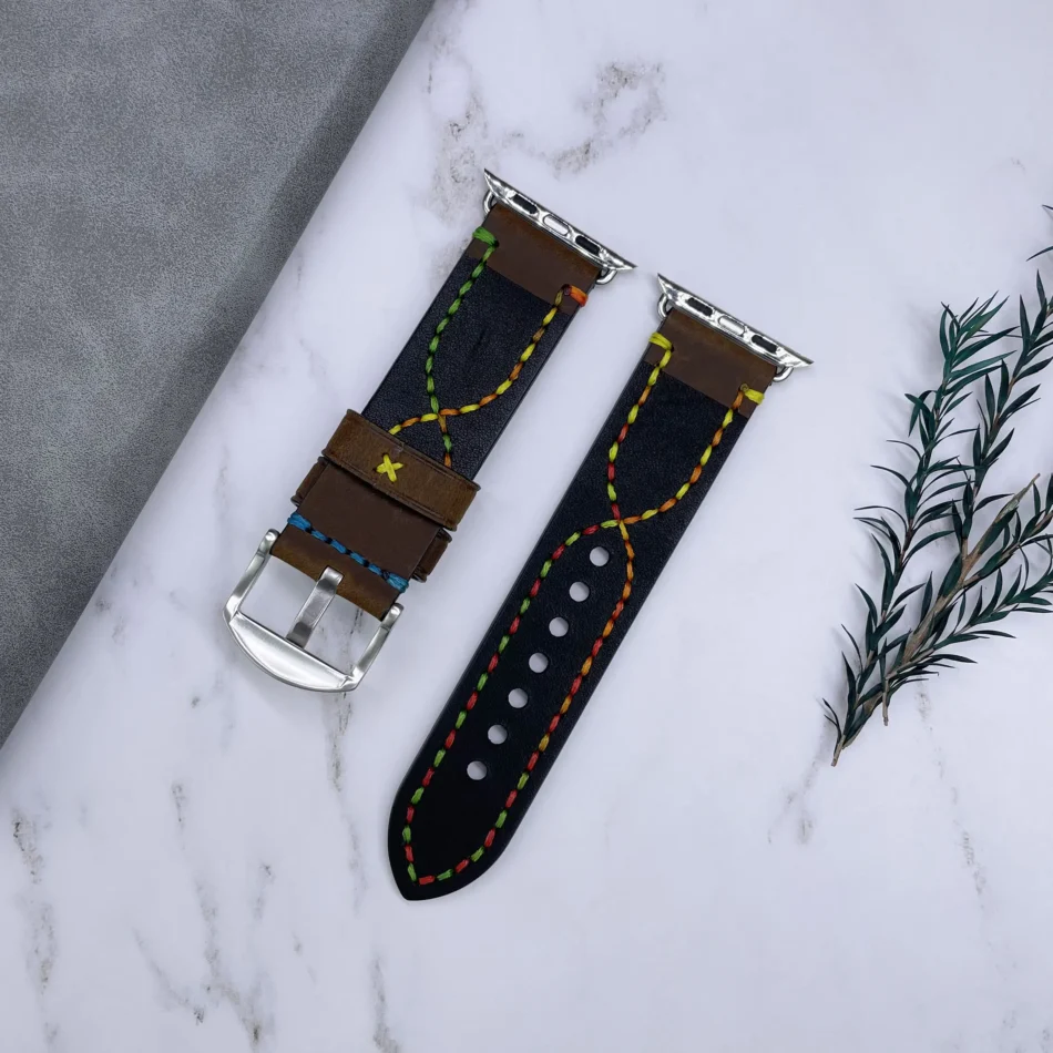 Vintage Leather Apple Watch Band - Image 4