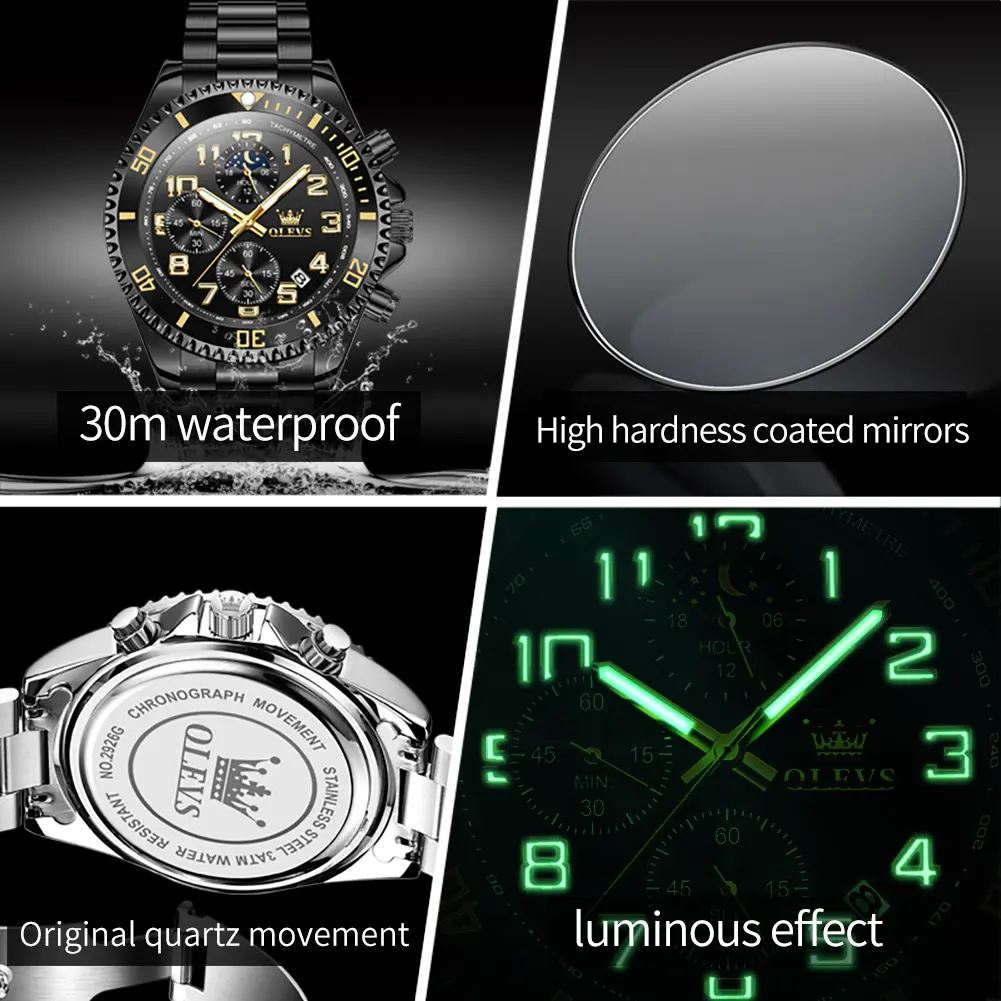 Olevs Men's Watch 2926 - Image 3