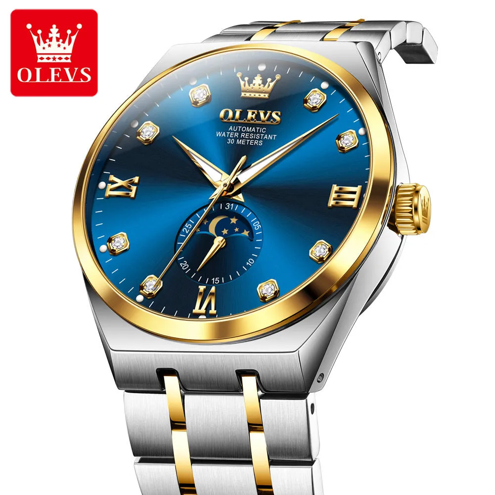 Olevs Men's Watch 7069 - 41mm, Mechanical Watch, 5 Colors