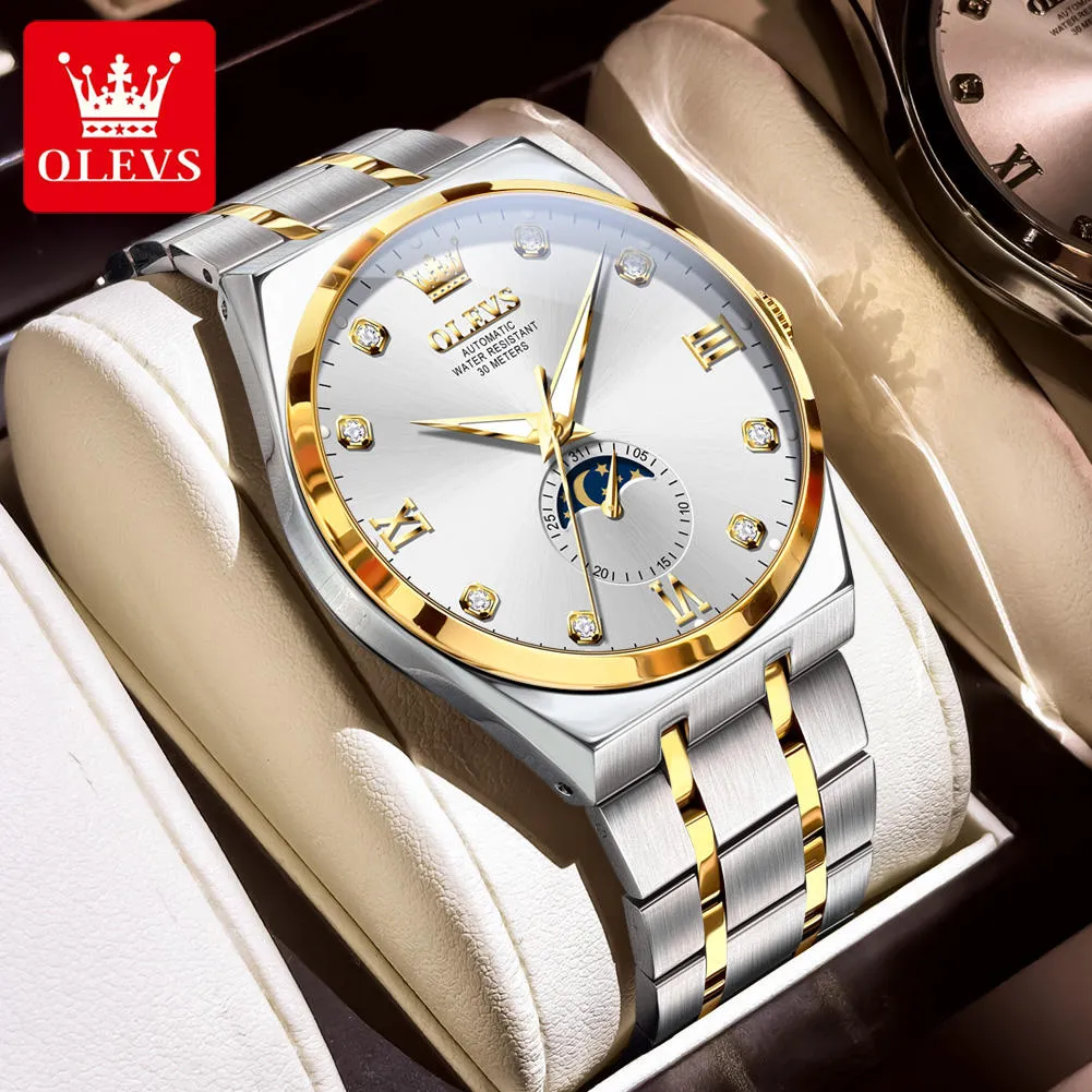 Olevs Men's Watch 7069 - 41mm, Mechanical Watch, 5 Colors