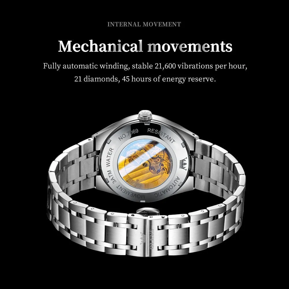 Olevs Men's Watch 7069 - Image 4