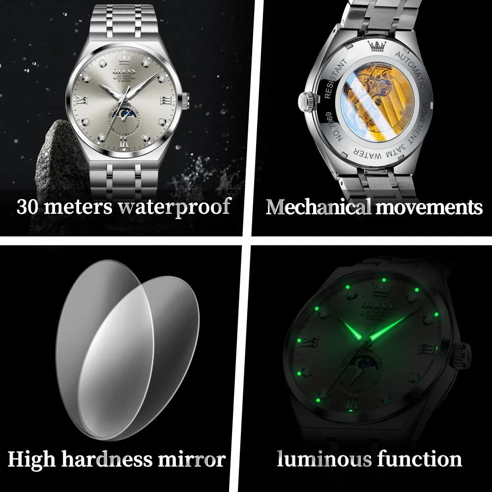 Olevs Men's Watch 7069 - Image 5