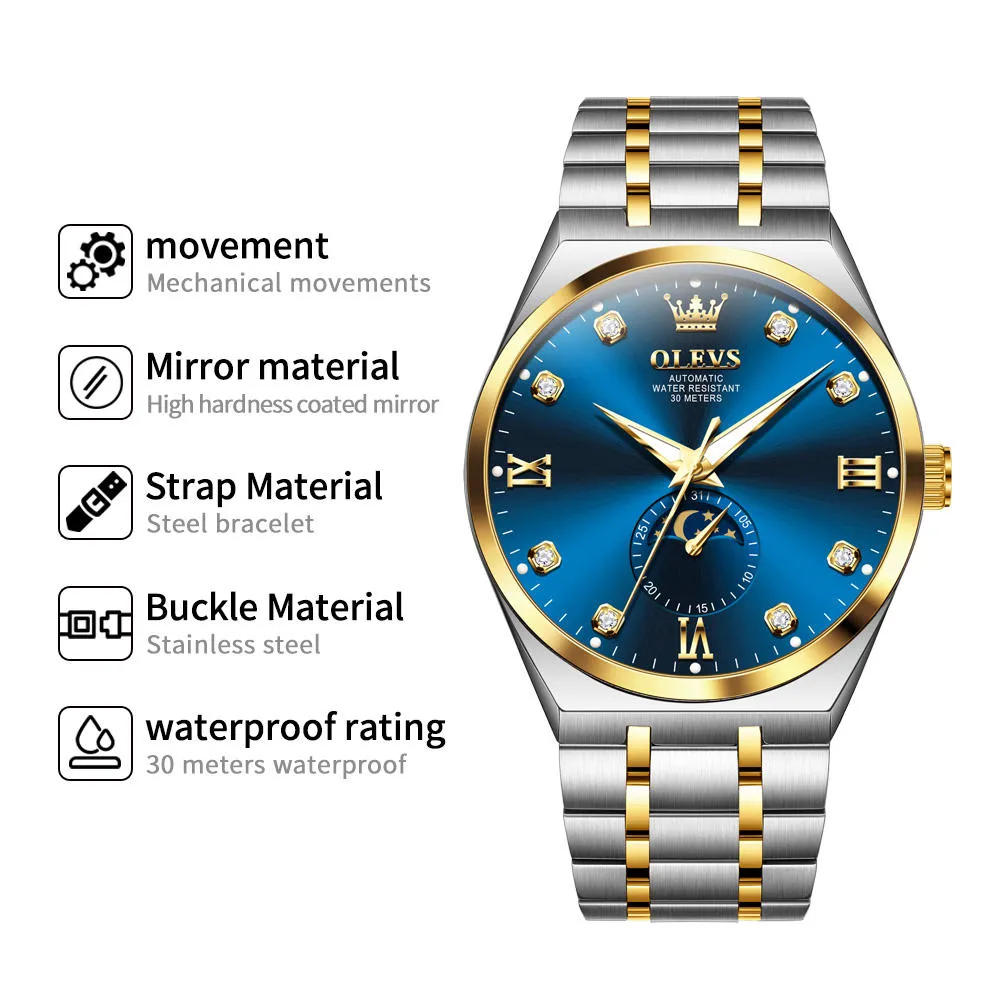 Olevs Men's Watch 7069 - Image 6