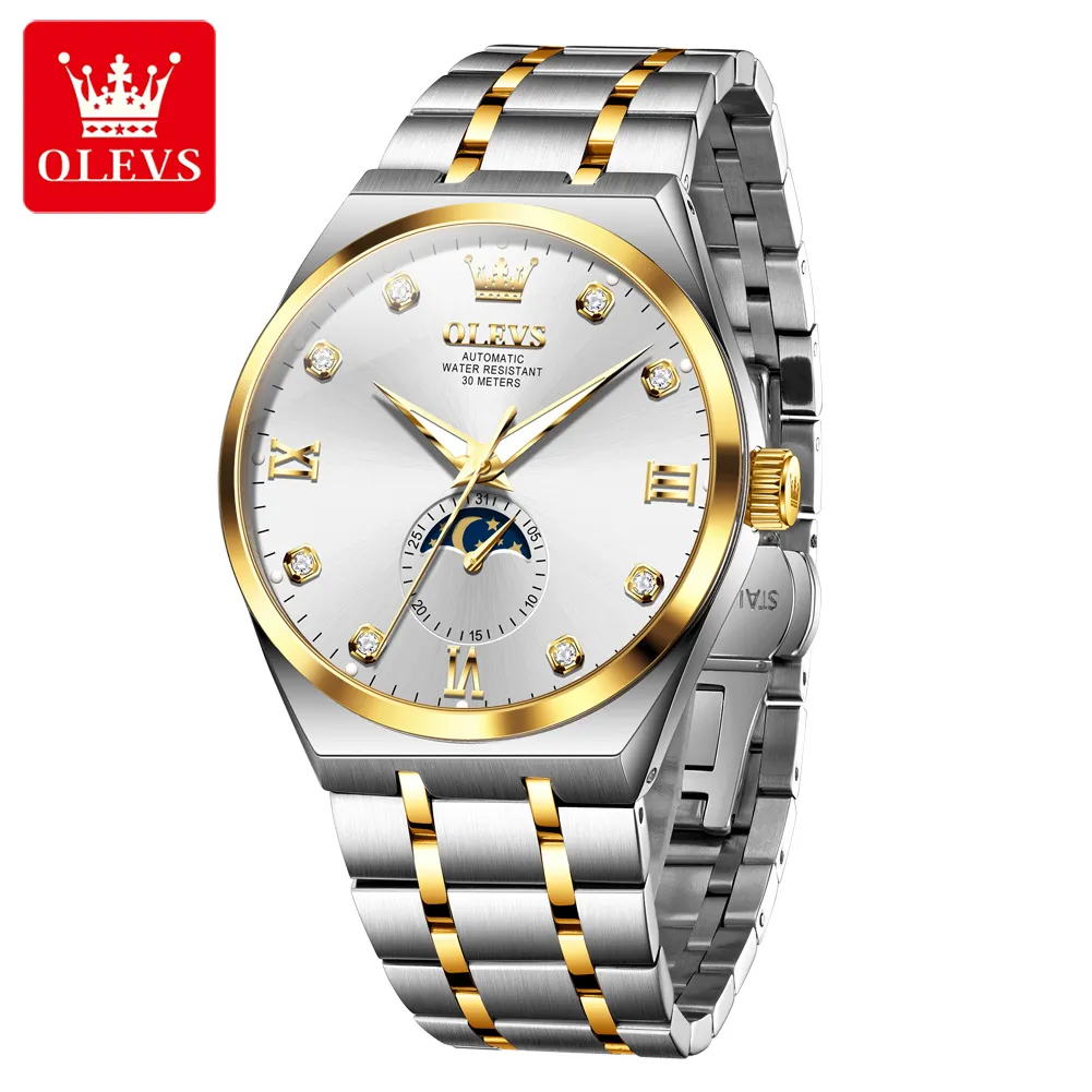 Olevs Men's Watch 7069 - 41mm, Mechanical Watch, 5 Colors