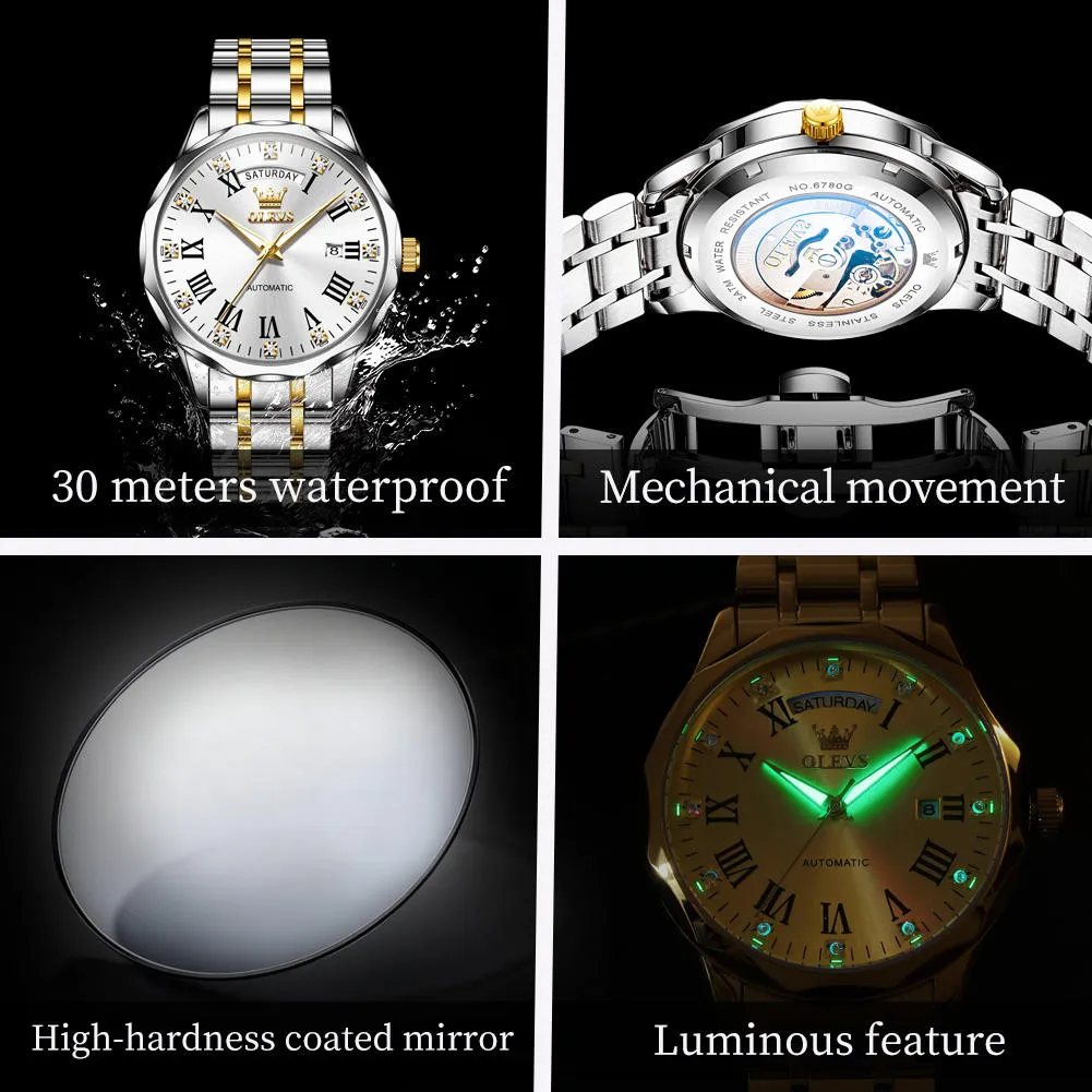 Olevs Men's Watch 6780 - Image 6