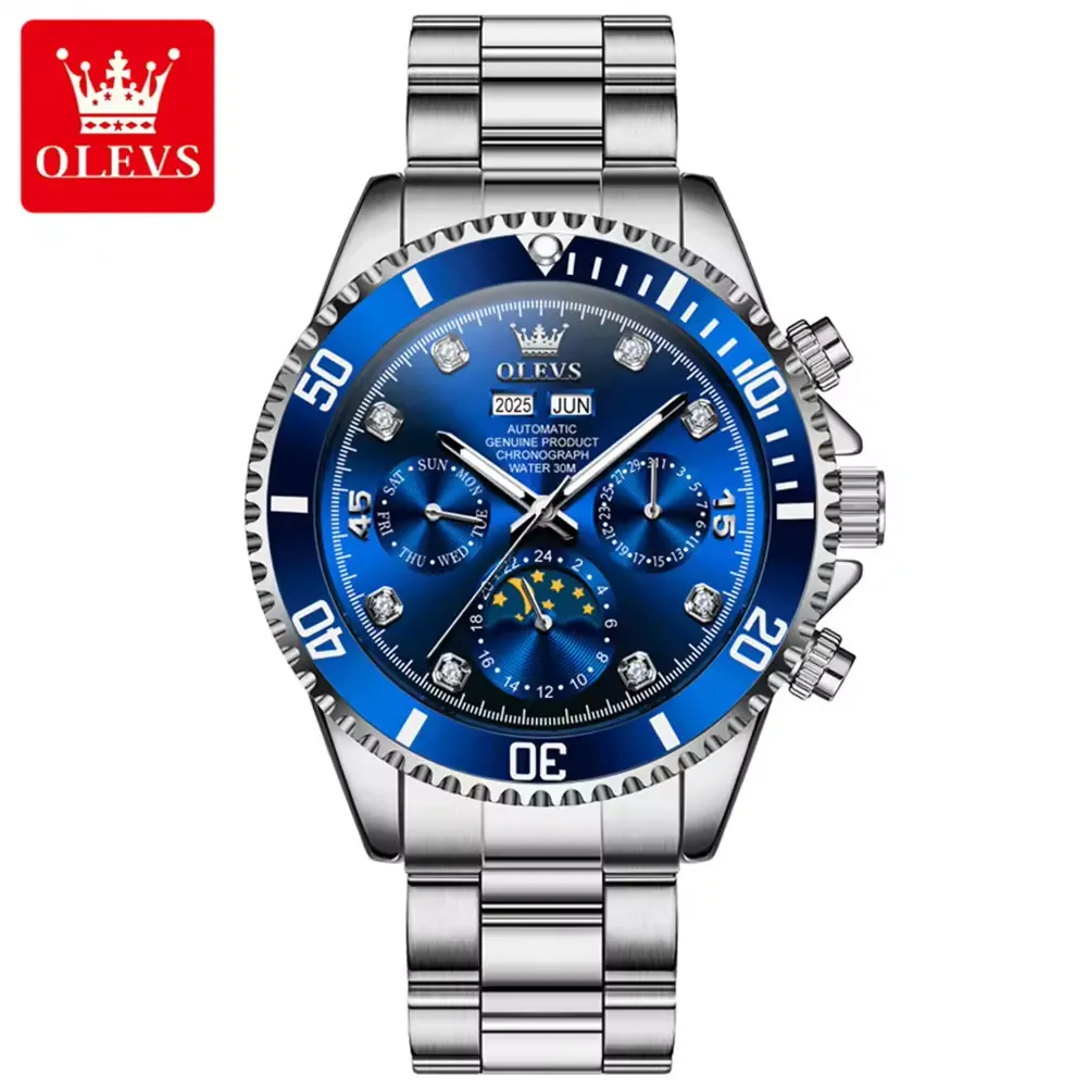 Olevs Men's Watch 6729 - Image 11