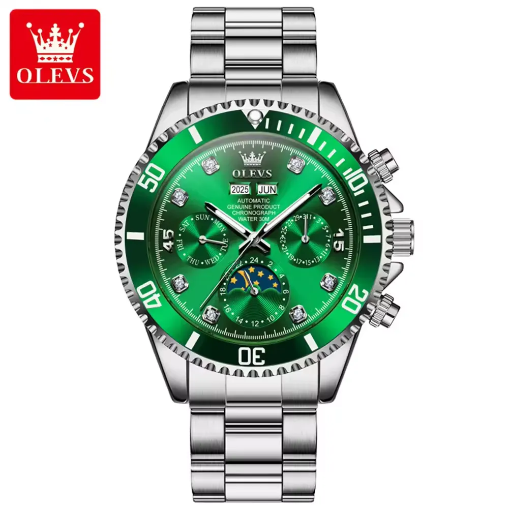 Olevs Men's Watch 6729 - Image 12