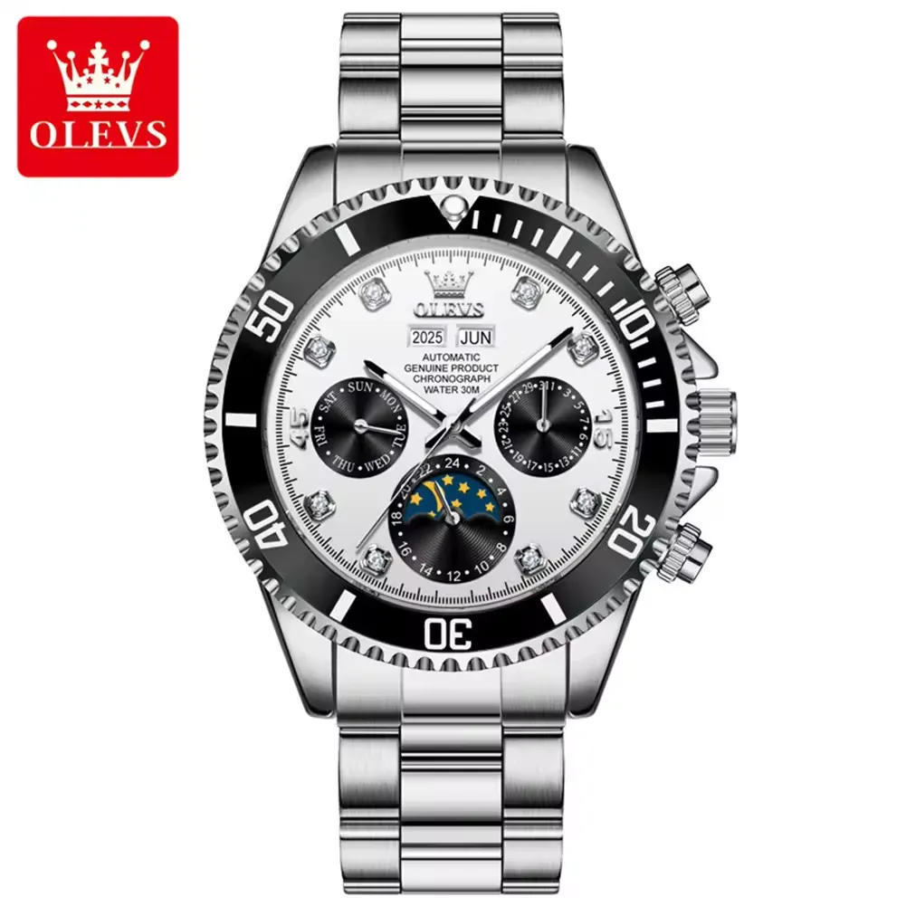 Olevs Men's Watch 6729 - Image 13