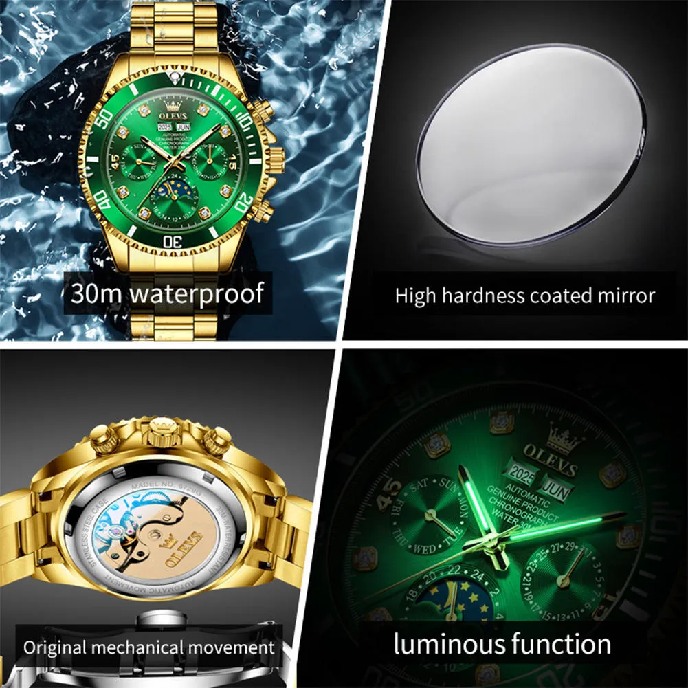 Olevs Men's Watch 6729 - Image 6