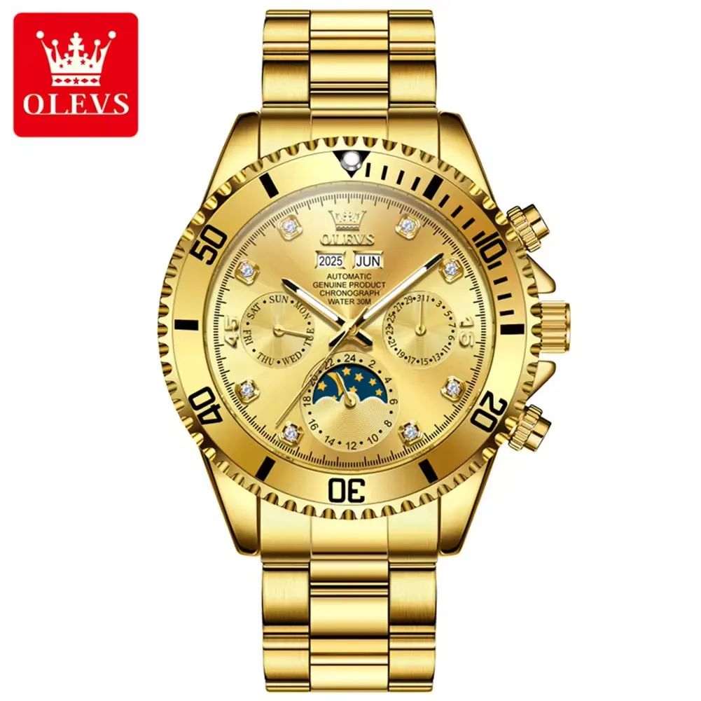 Olevs Men's Watch 6729 - Image 7