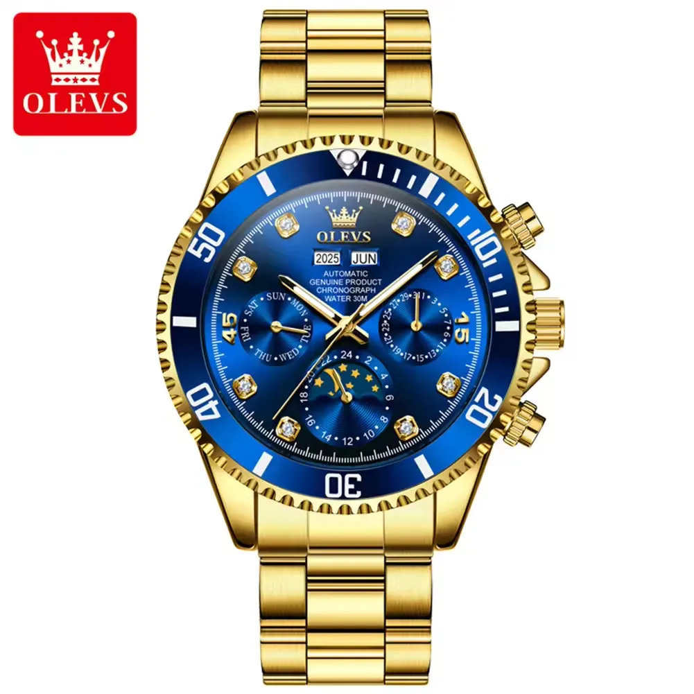 Olevs Men's Watch 6729 - Image 8