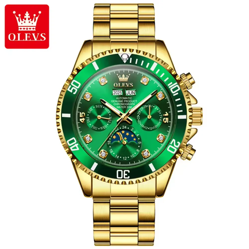 Olevs Men's Watch 6729 - Image 9