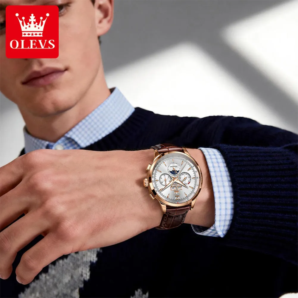 Olevs Men's Watch 7128 - Image 4