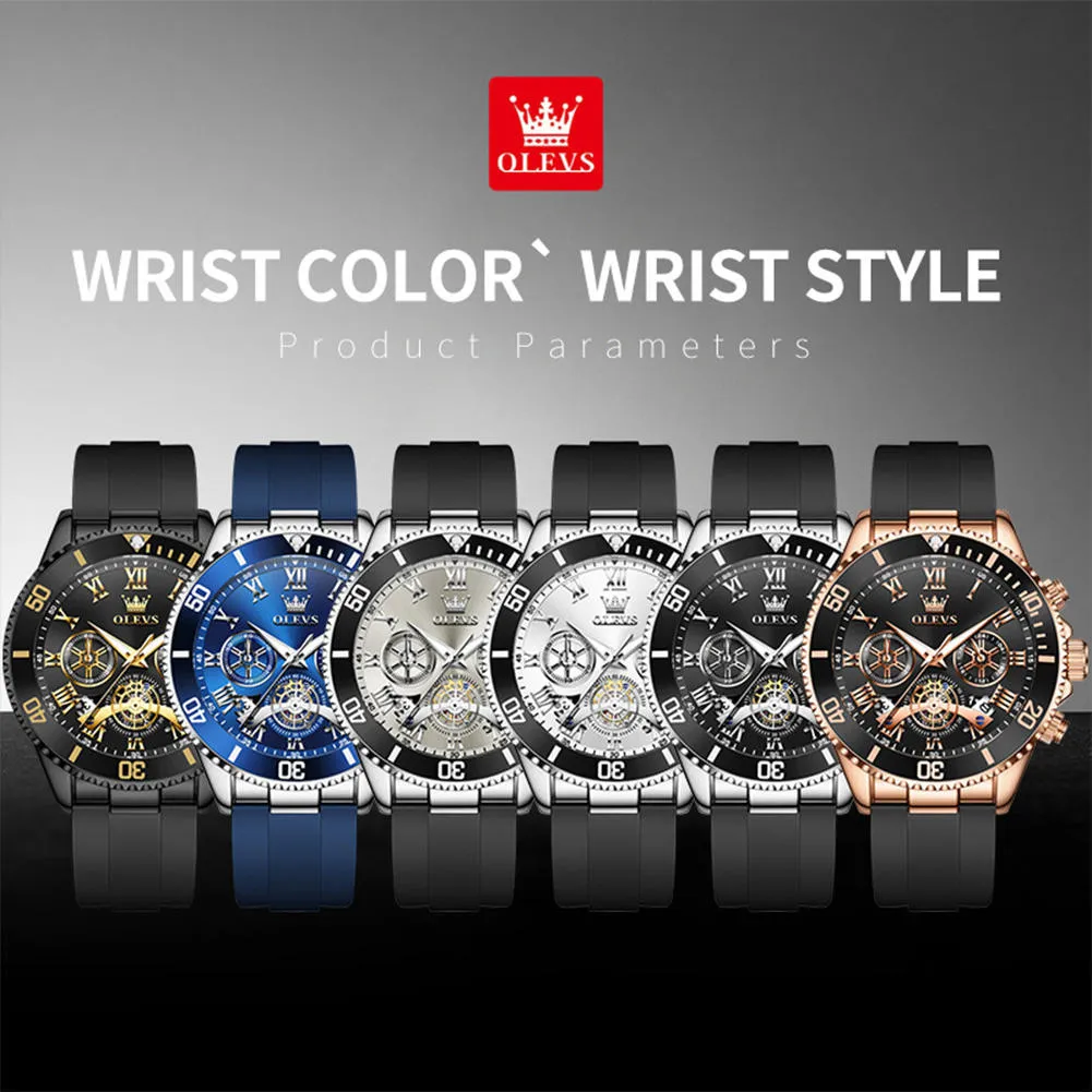 Olevs Men's Watch 3730 - Image 5