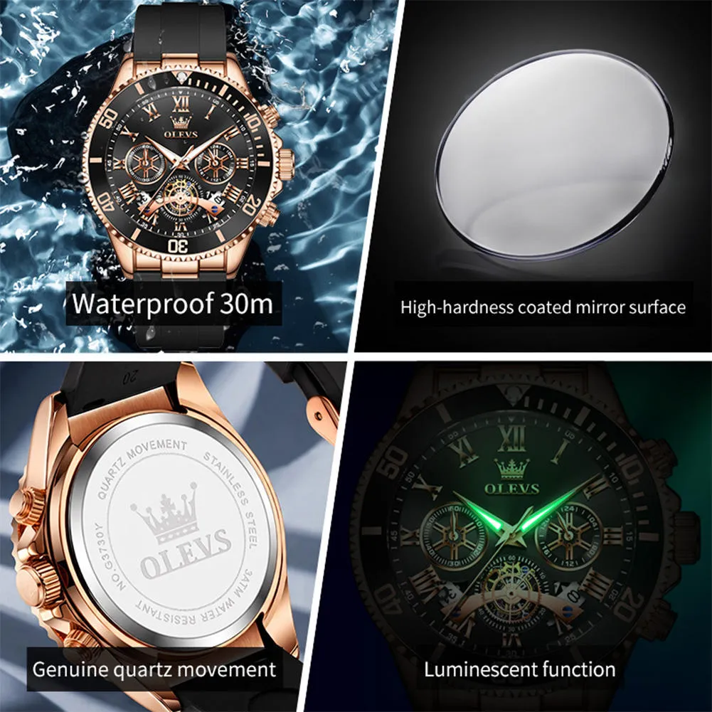 Olevs Men's Watch 3730 - Image 6