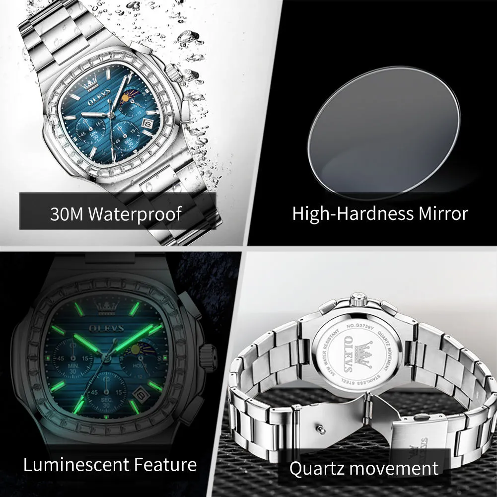 Olevs Men's Watch 3739 - Image 7