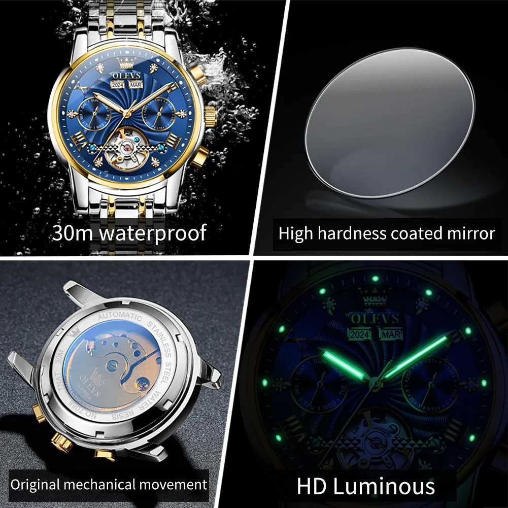 Olevs Men's Watch 7088 - Image 7