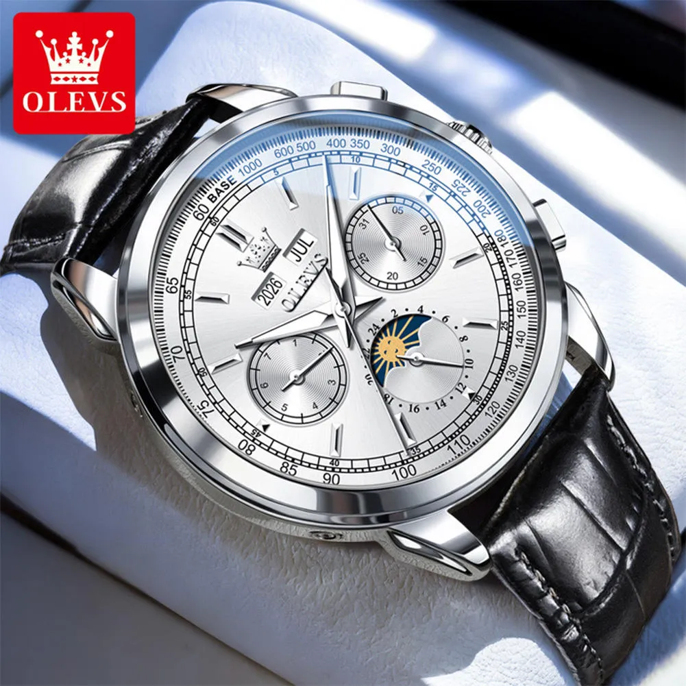 Olevs Men's Watch 7117 - Image 4