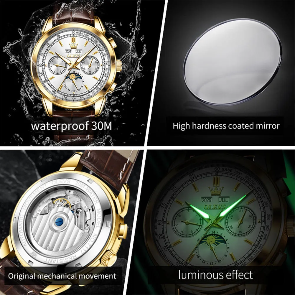 Olevs Men's Watch 7117 - Image 6