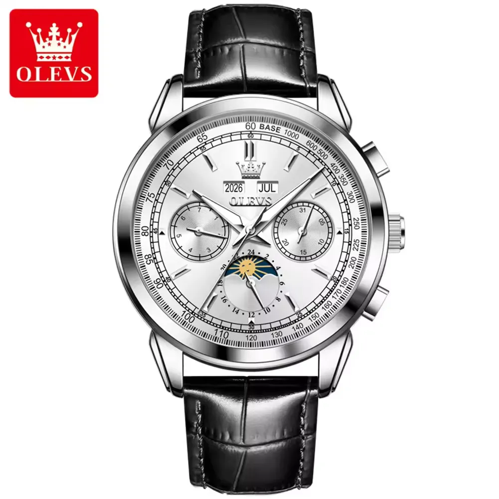 Olevs Men's Watch 7117 - Image 9