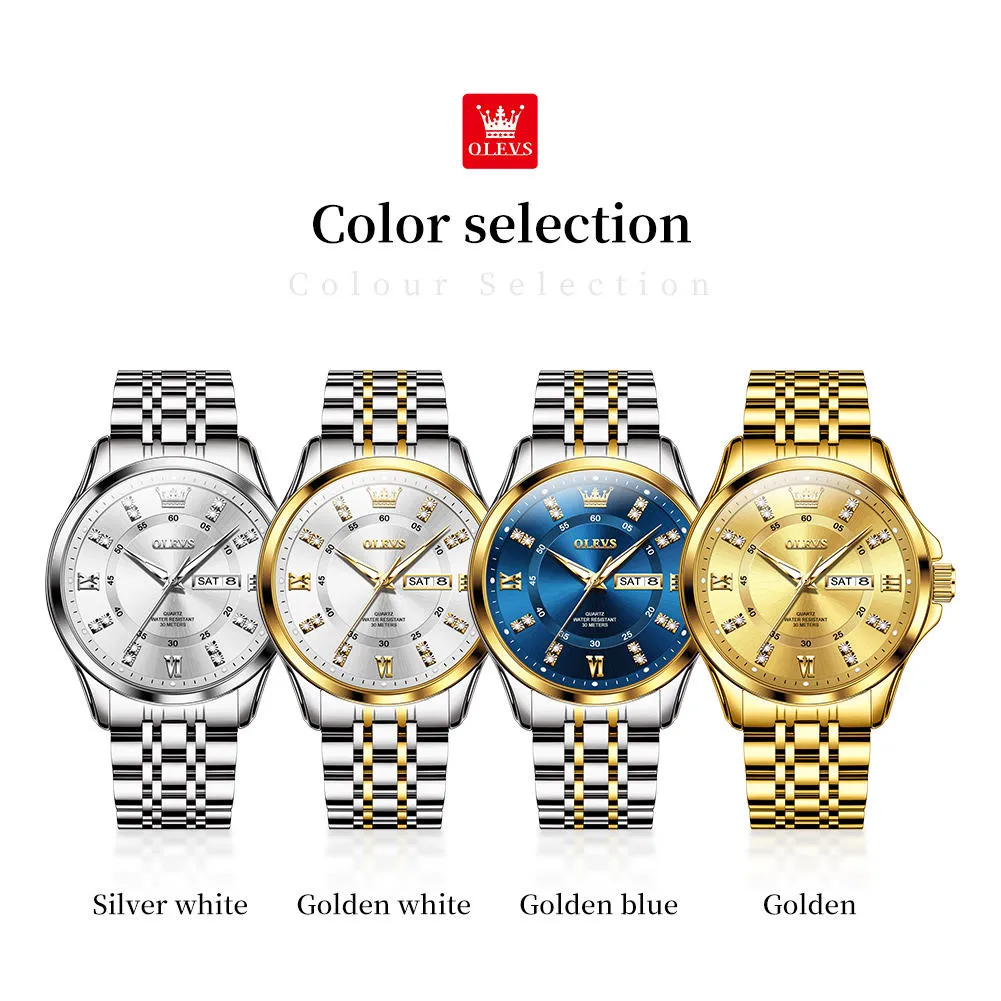 Olevs Men's Watch 3620 - Image 6